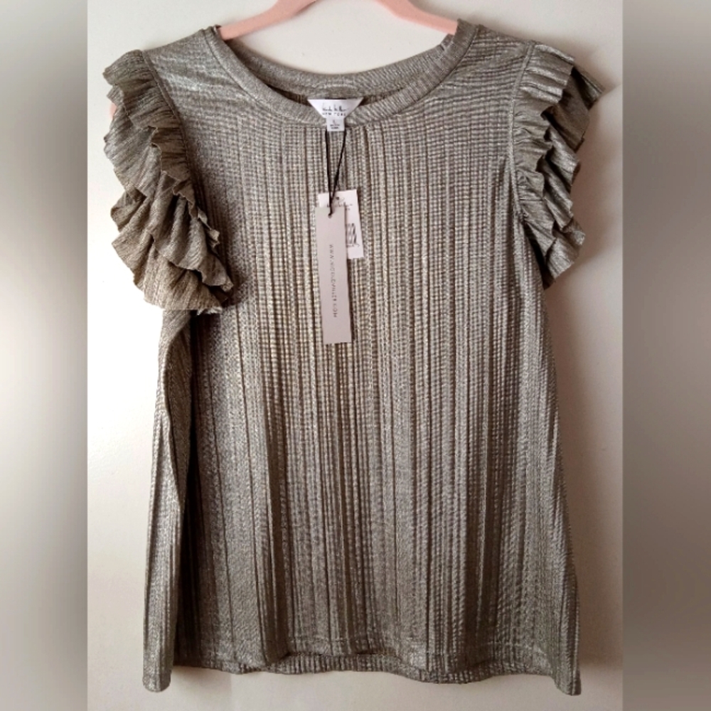 NWT Nichole Miller Festive Shirt L